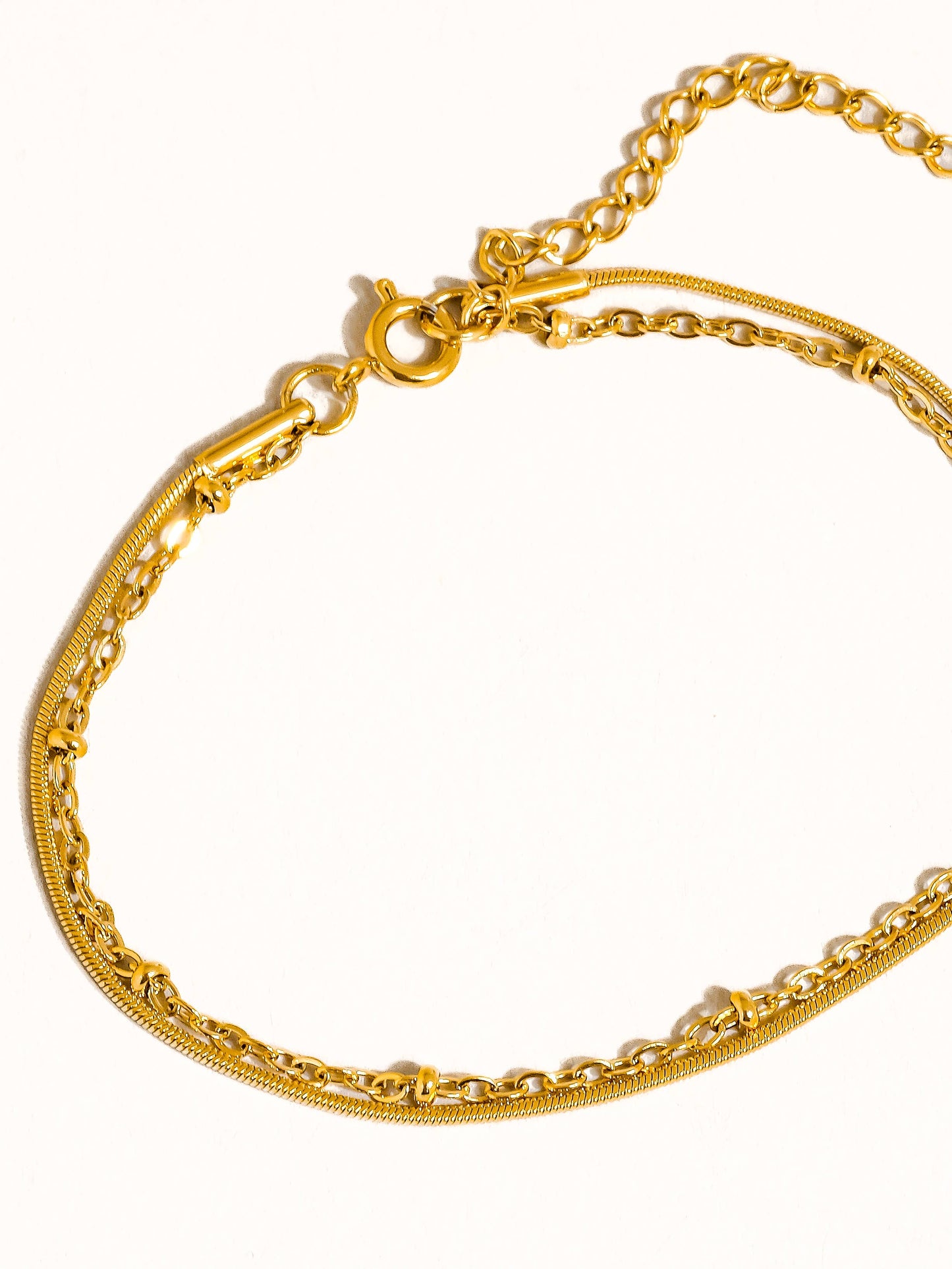 Miss You Much Classic Double Chain Bracelet