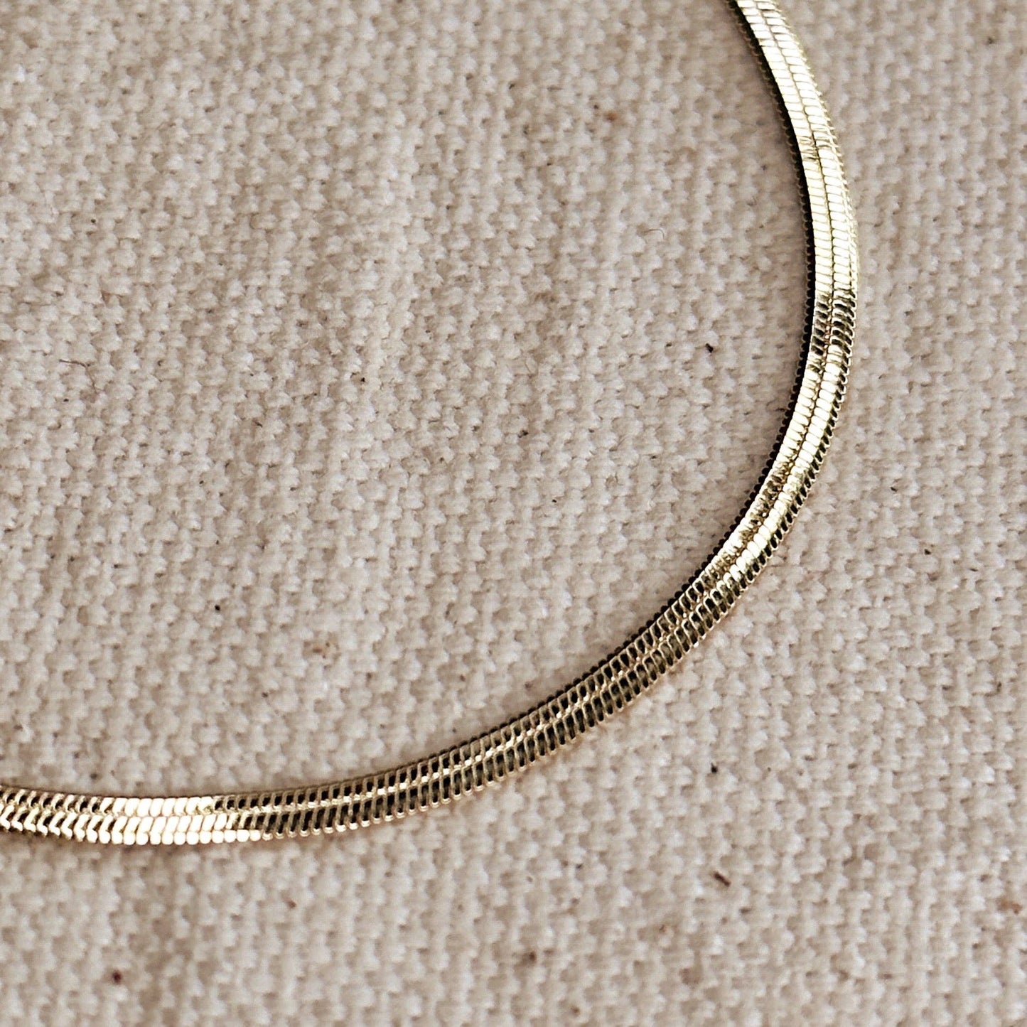 Not Without You 18k Gold Filled Herringbone Bracelet
