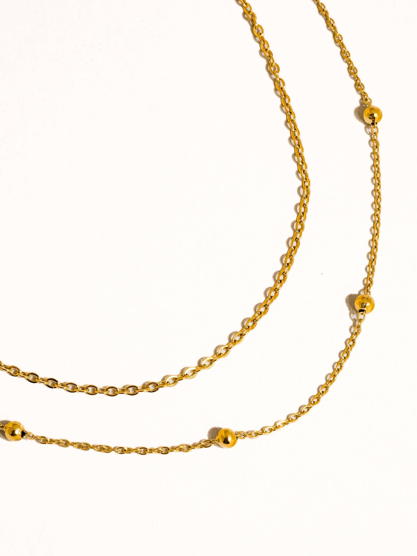 With You Non-Tarnish Layered Chain Anklet