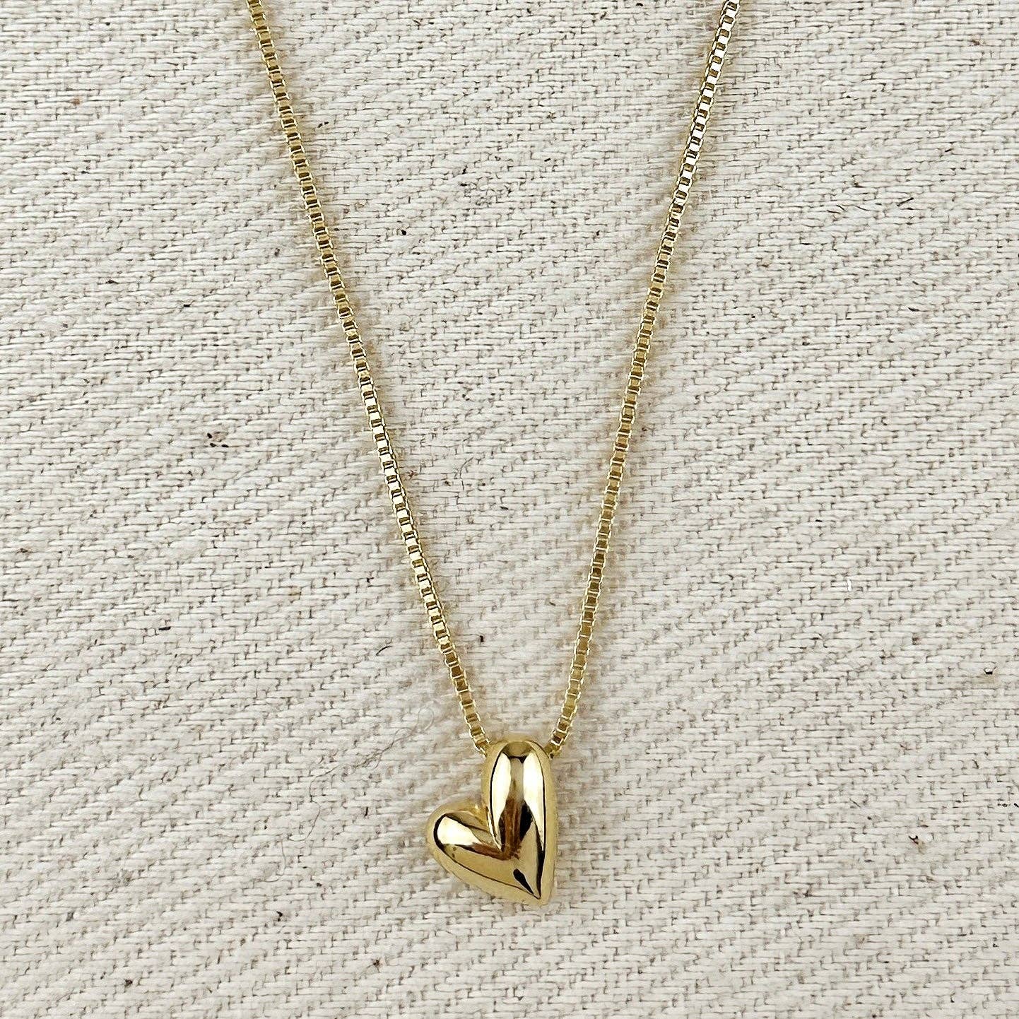 Make You Mine 18k Gold Filled Uneven Heart Necklace