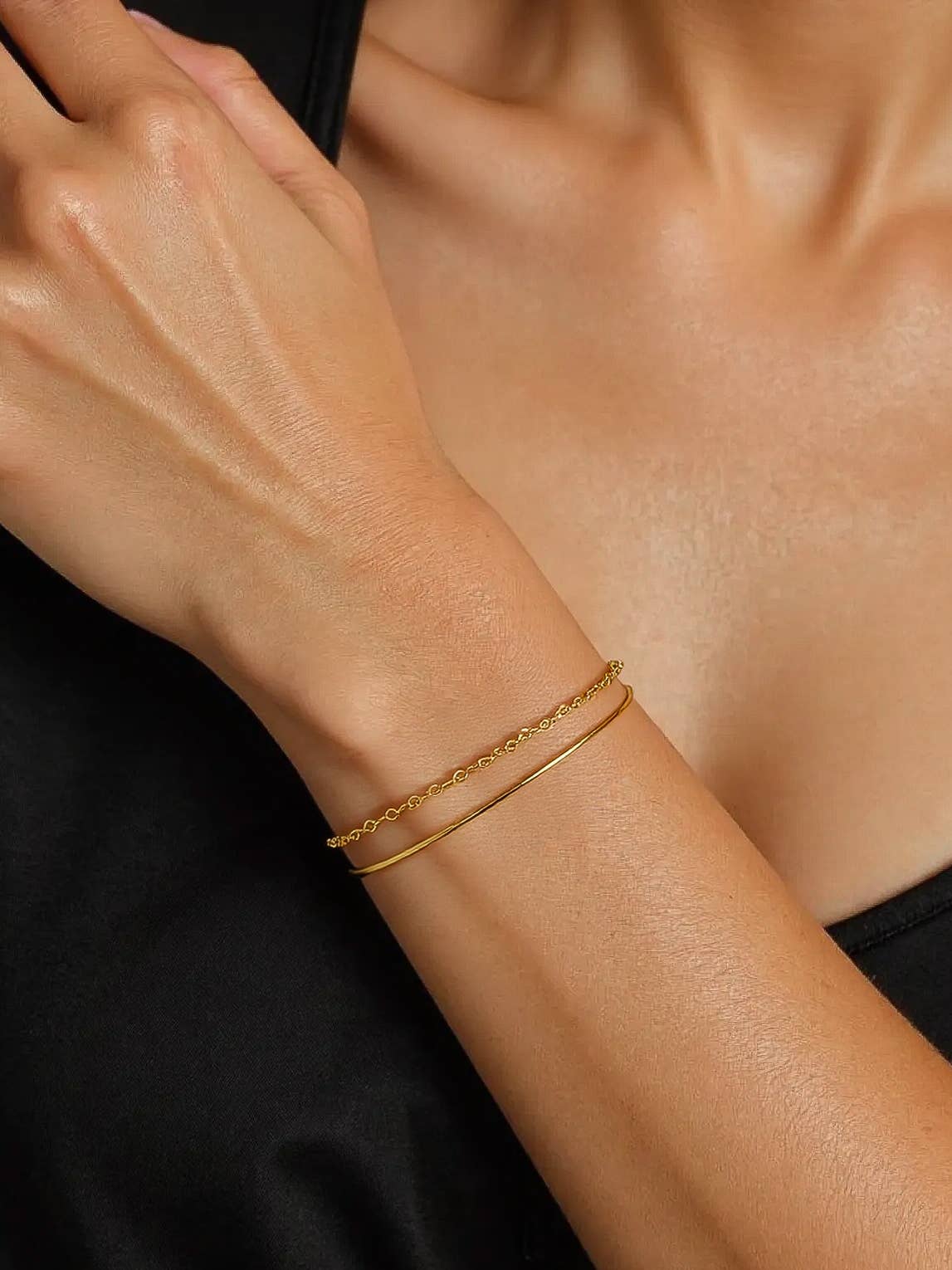 Miss You Much Classic Double Chain Bracelet
