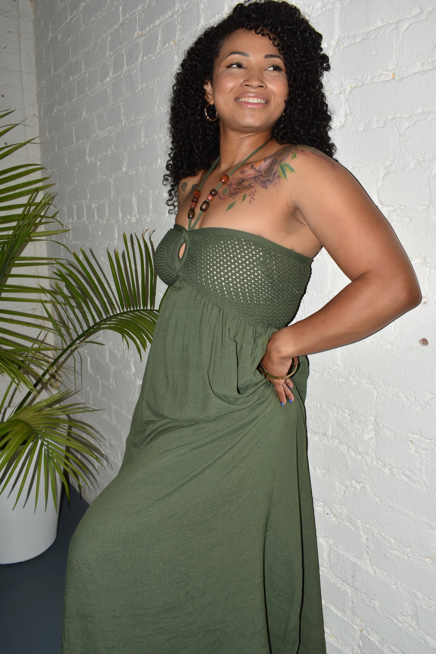 Adoline Halter Neck Maxi Dress