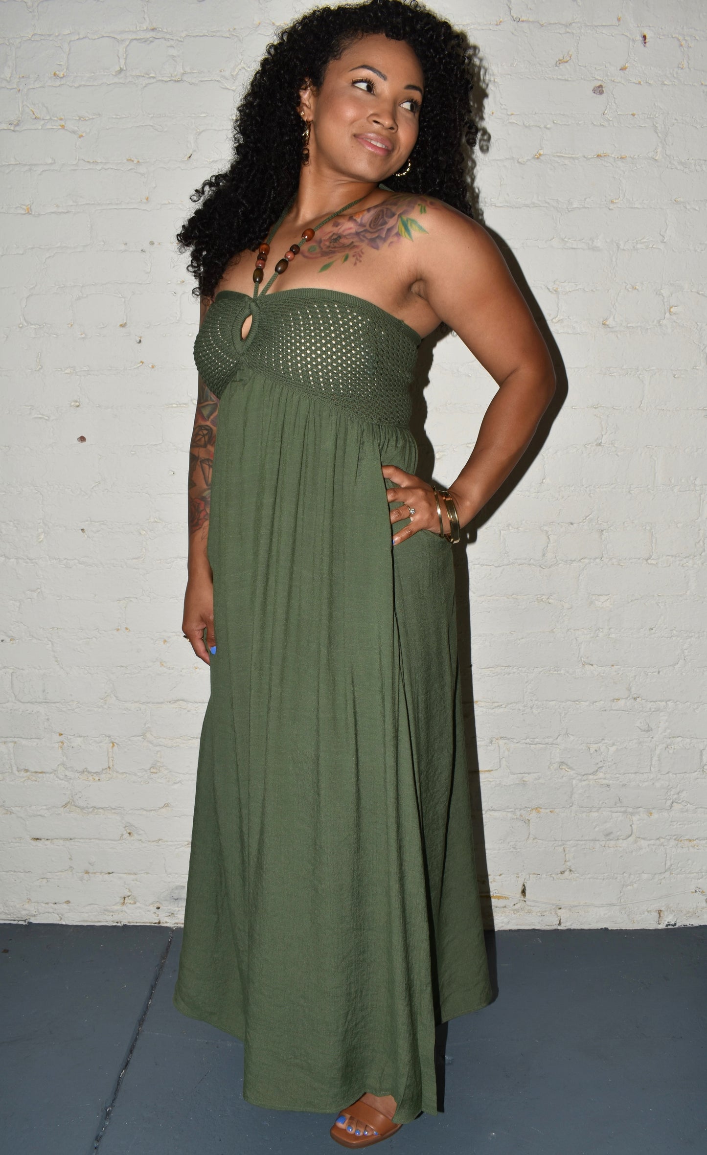 Adoline Halter Neck Maxi Dress