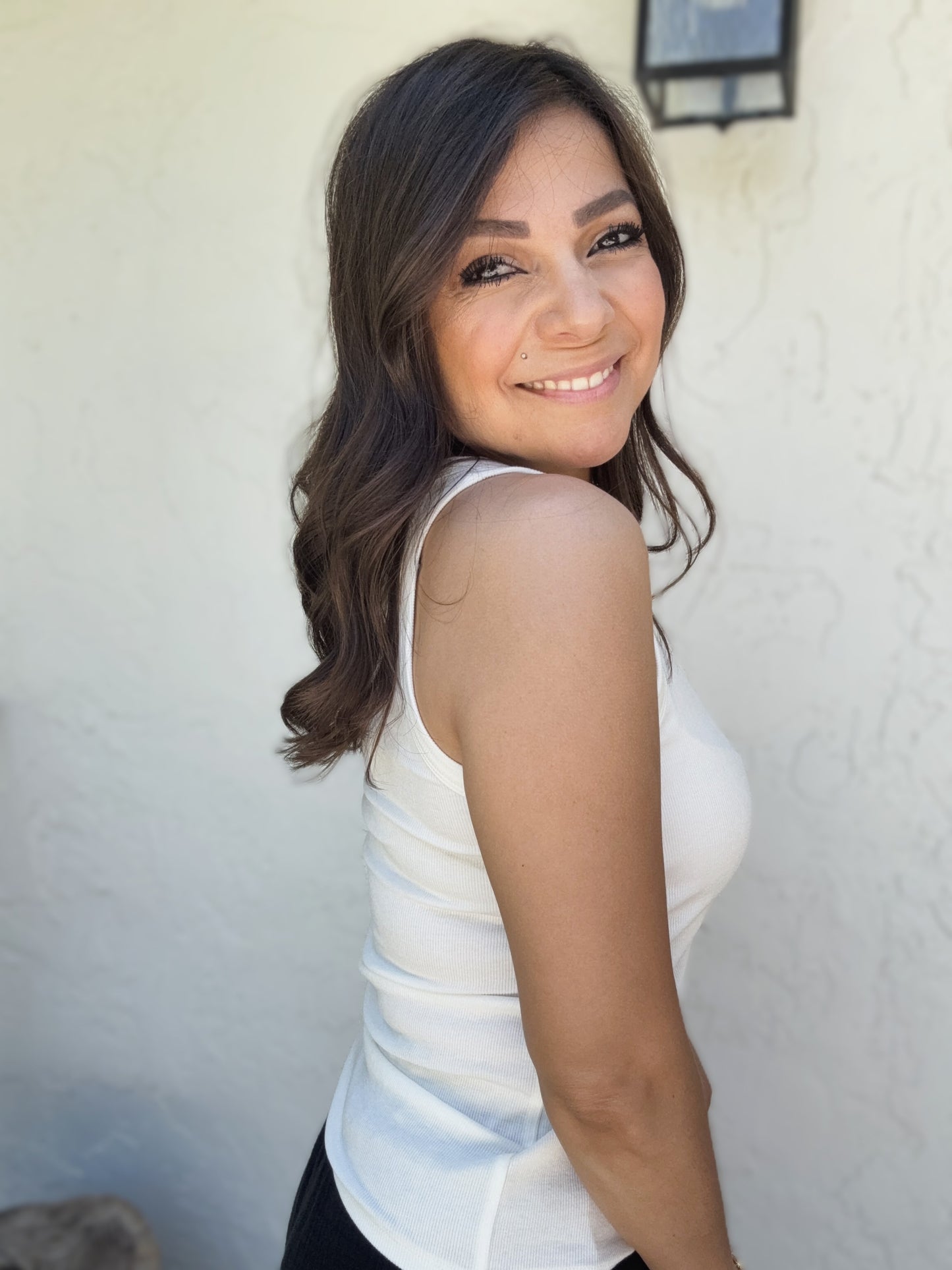 Annalise Basic Scoop Neck Ribbed Knit Tank