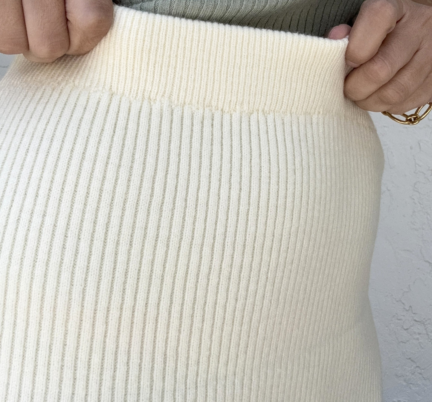 Camryn Ribbed Knit Midi Skirt