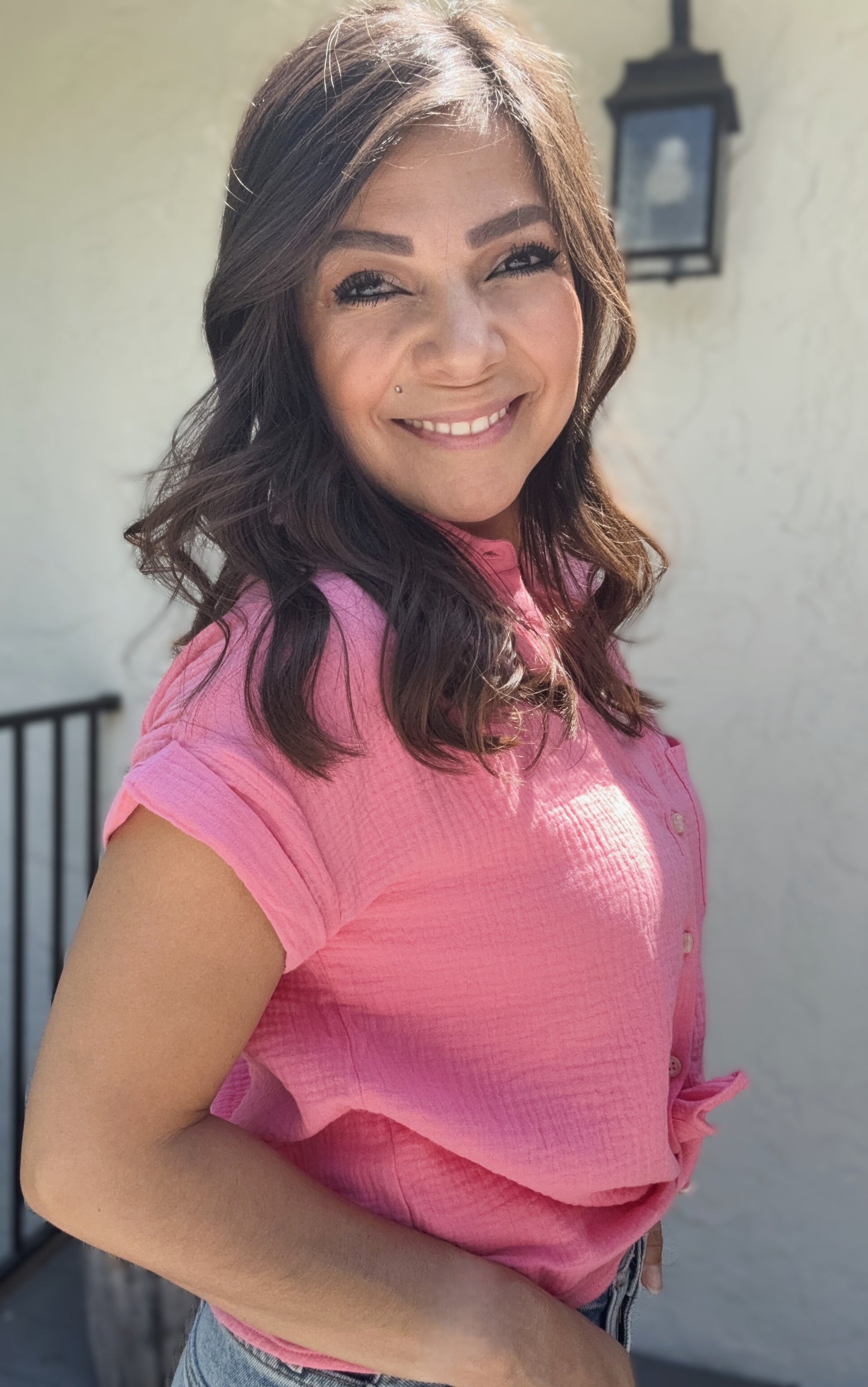 Dani Double Gauze Button Down Shirt