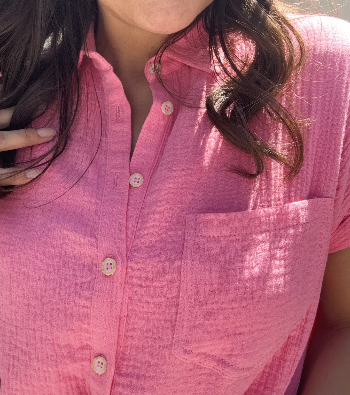 Dani Double Gauze Button Down Shirt
