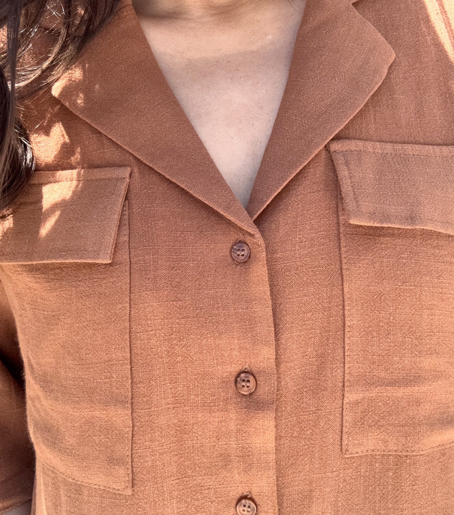Eden Linen Camp Collar Shirt