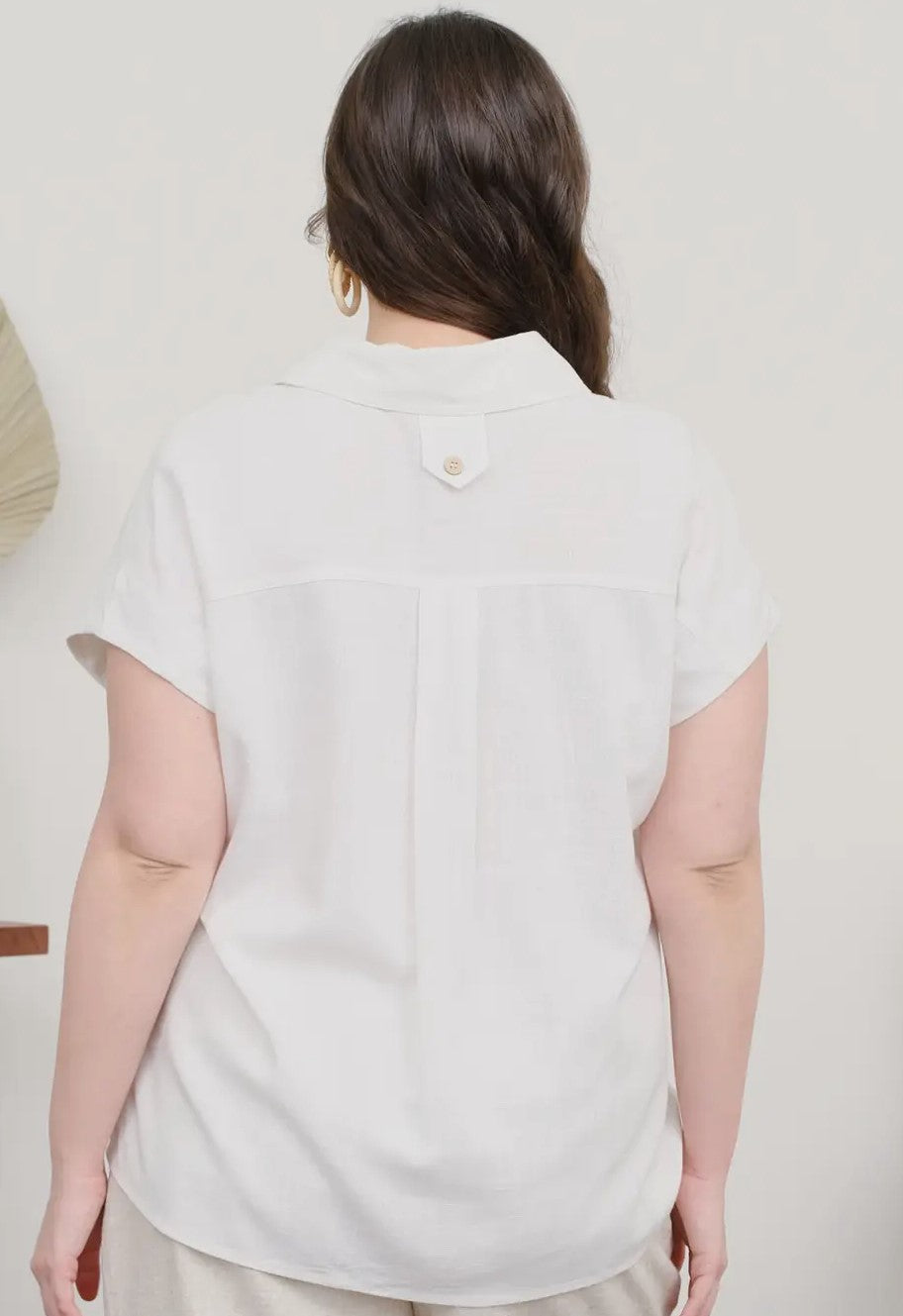Erica Collared Button Down Top - Plus