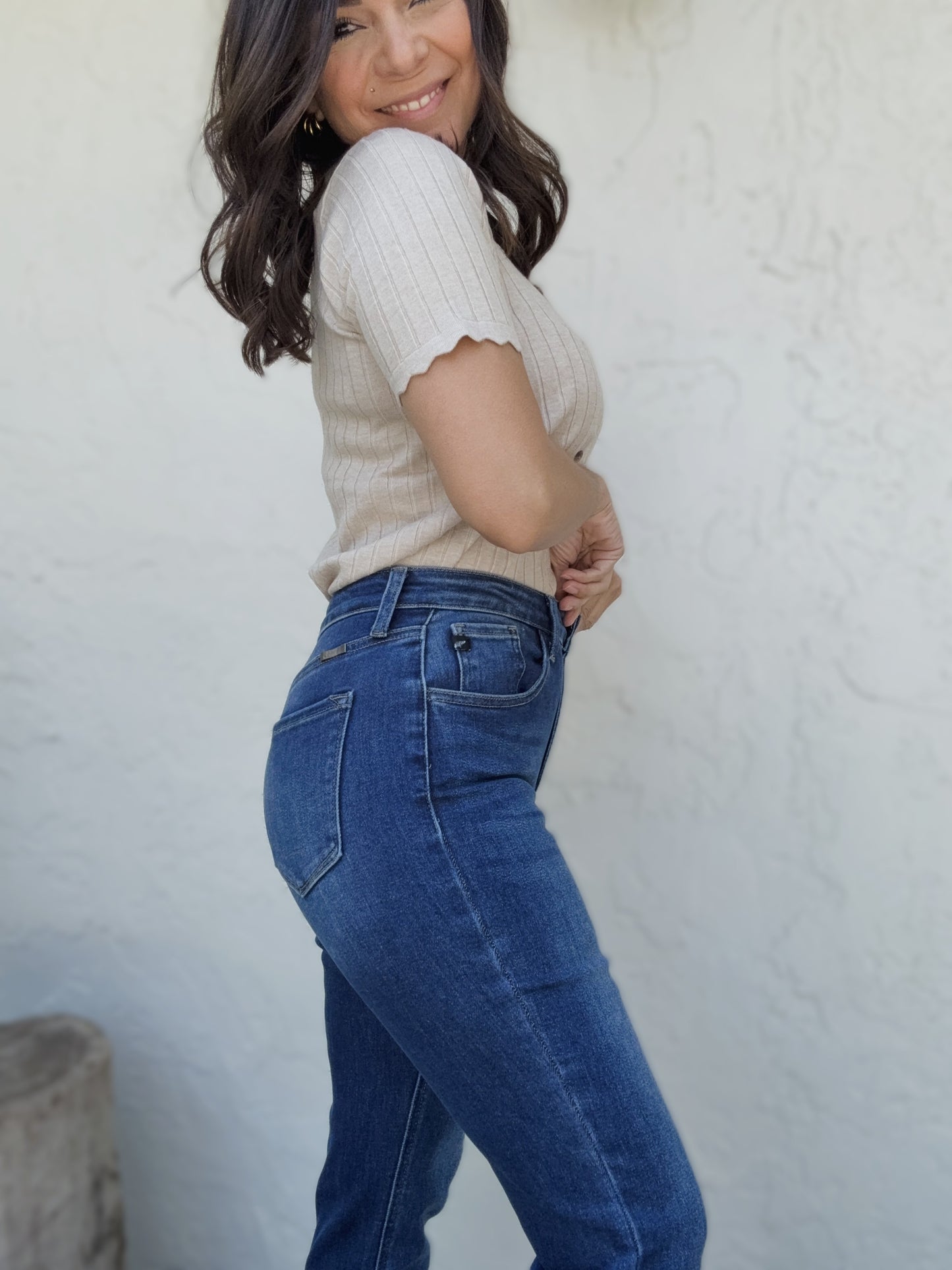 Harper High Rise Slim Straight Jeans
