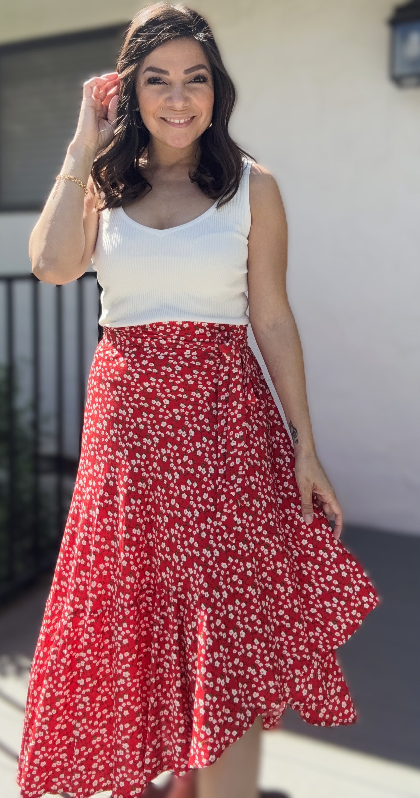 Kailey Floral Wrap Skirt