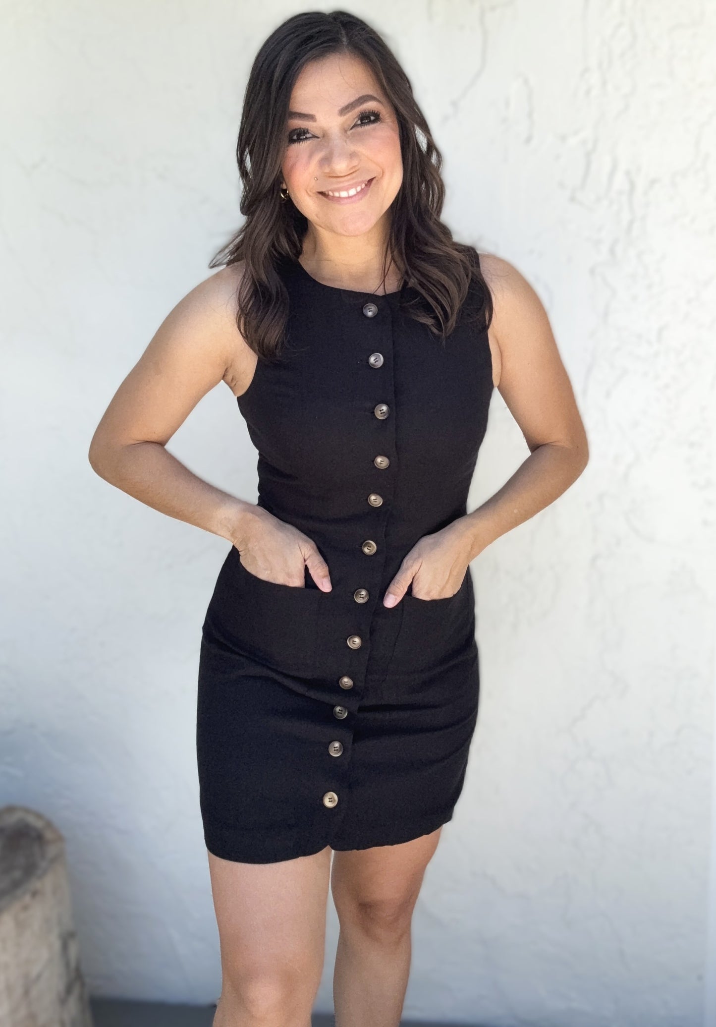 Kaitlyn Button Down Linen Mini Dress