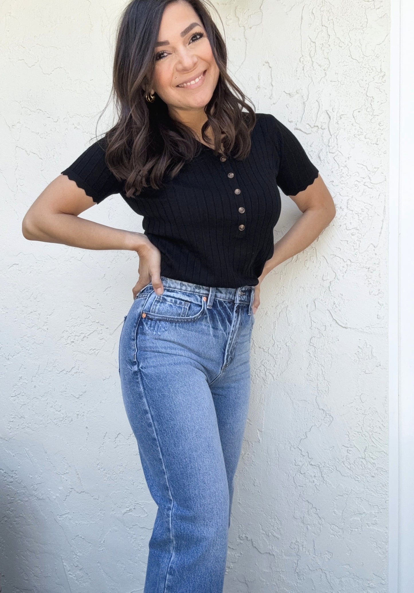 Kendra High Rise Straight Jeans