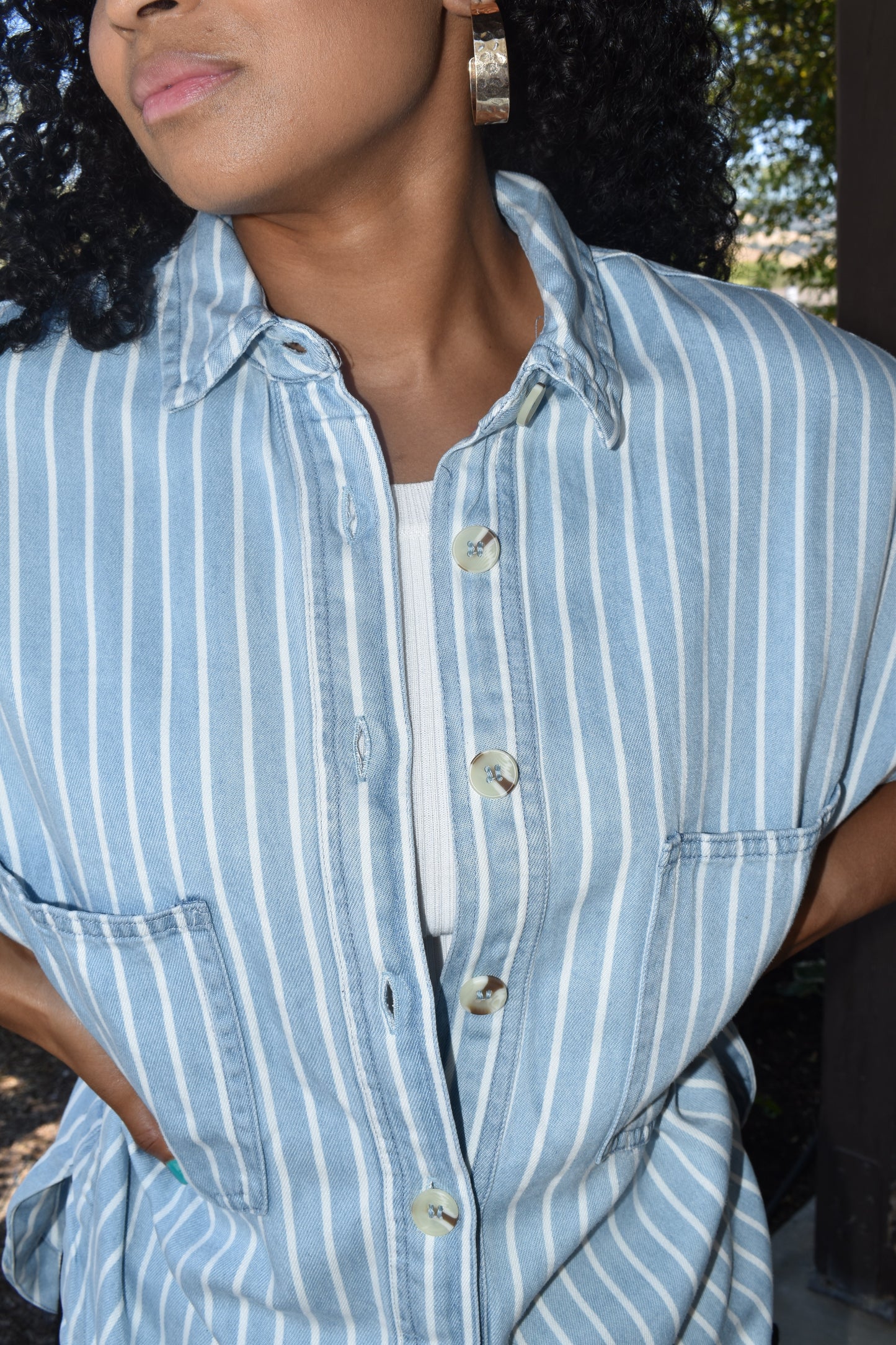 Madison Striped Button Down Shirt