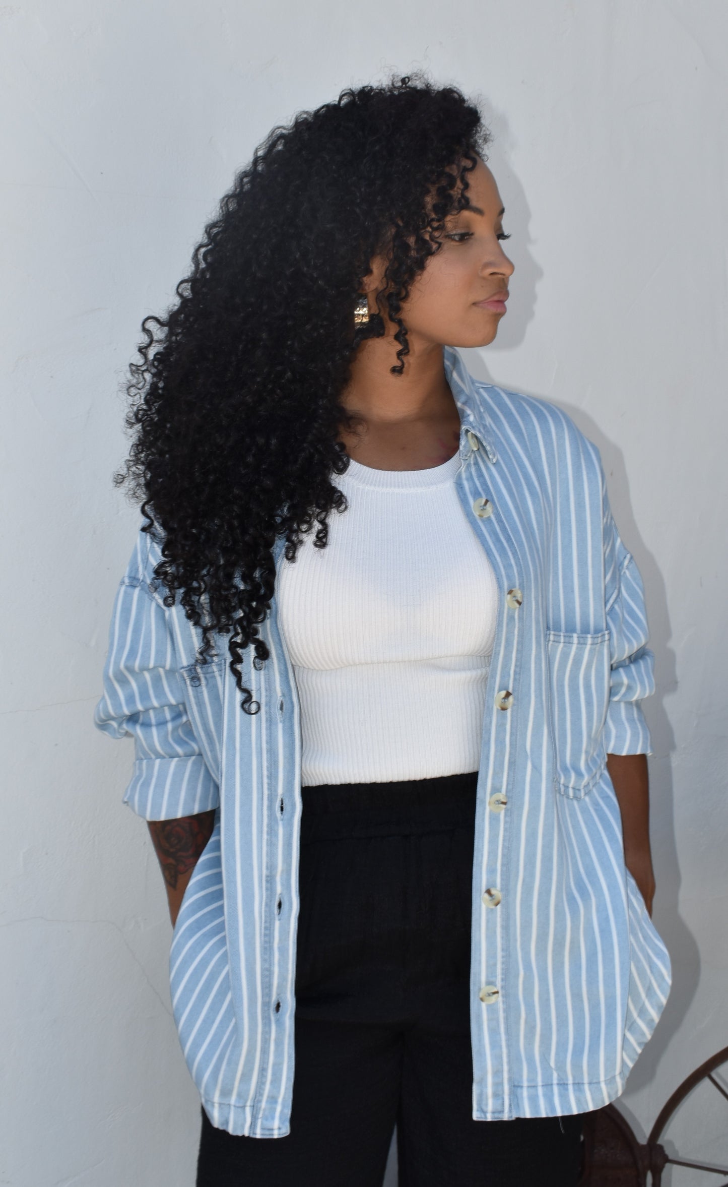 Madison Striped Button Down Shirt