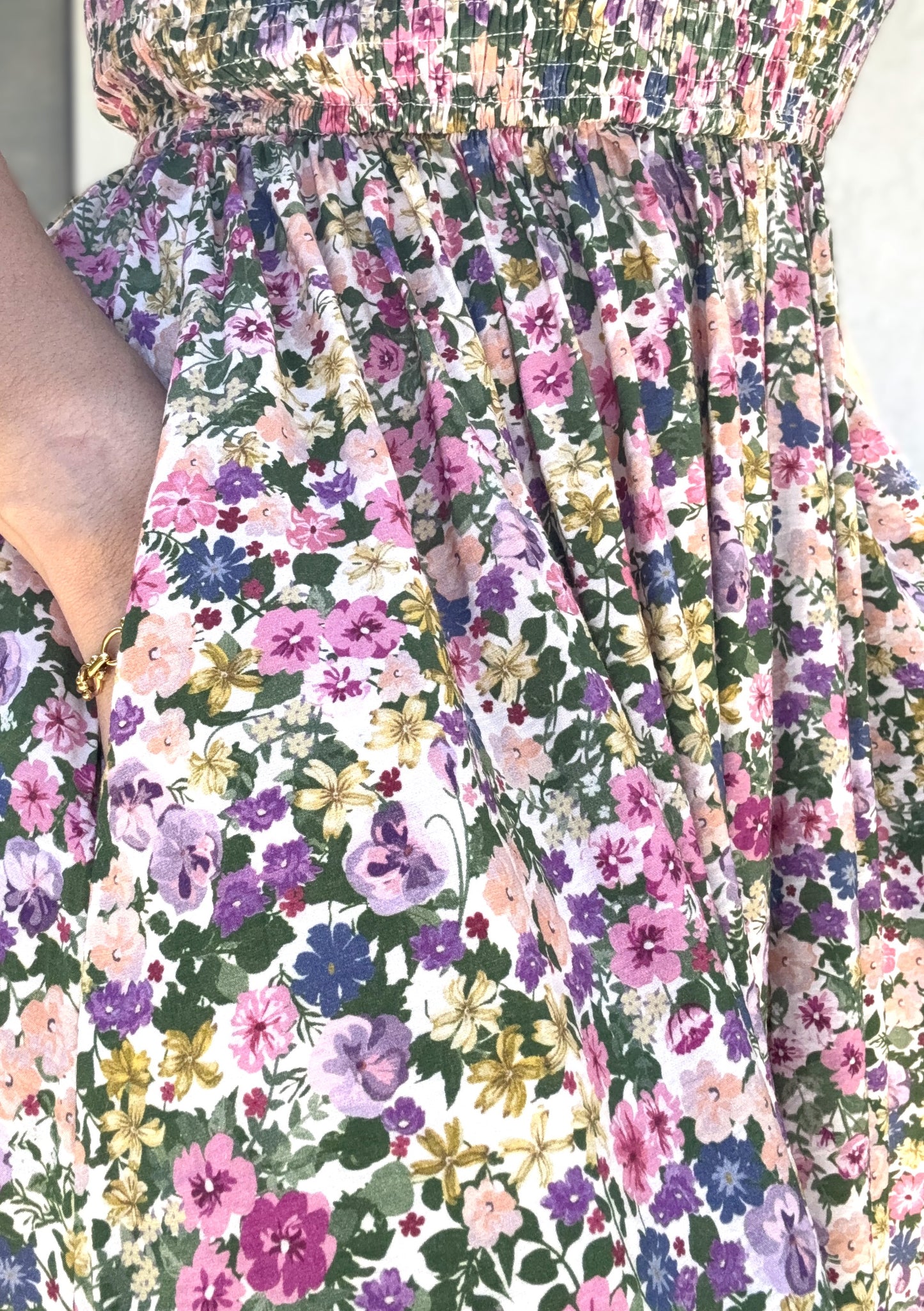 Savannah Smocked Top Midi Dress