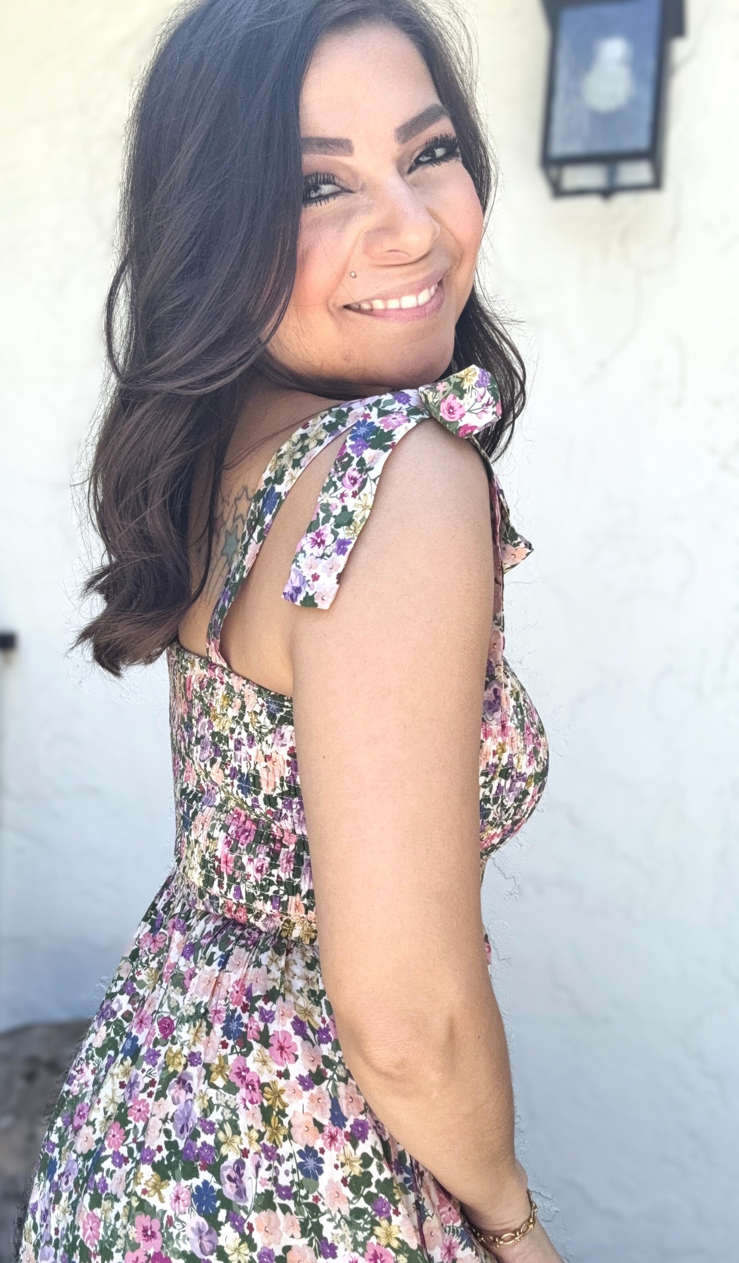 Savannah Smocked Top Midi Dress