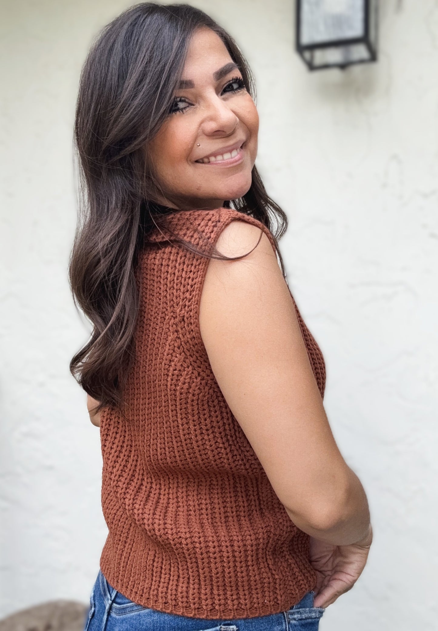 Sophia Button Up Sweater Vest