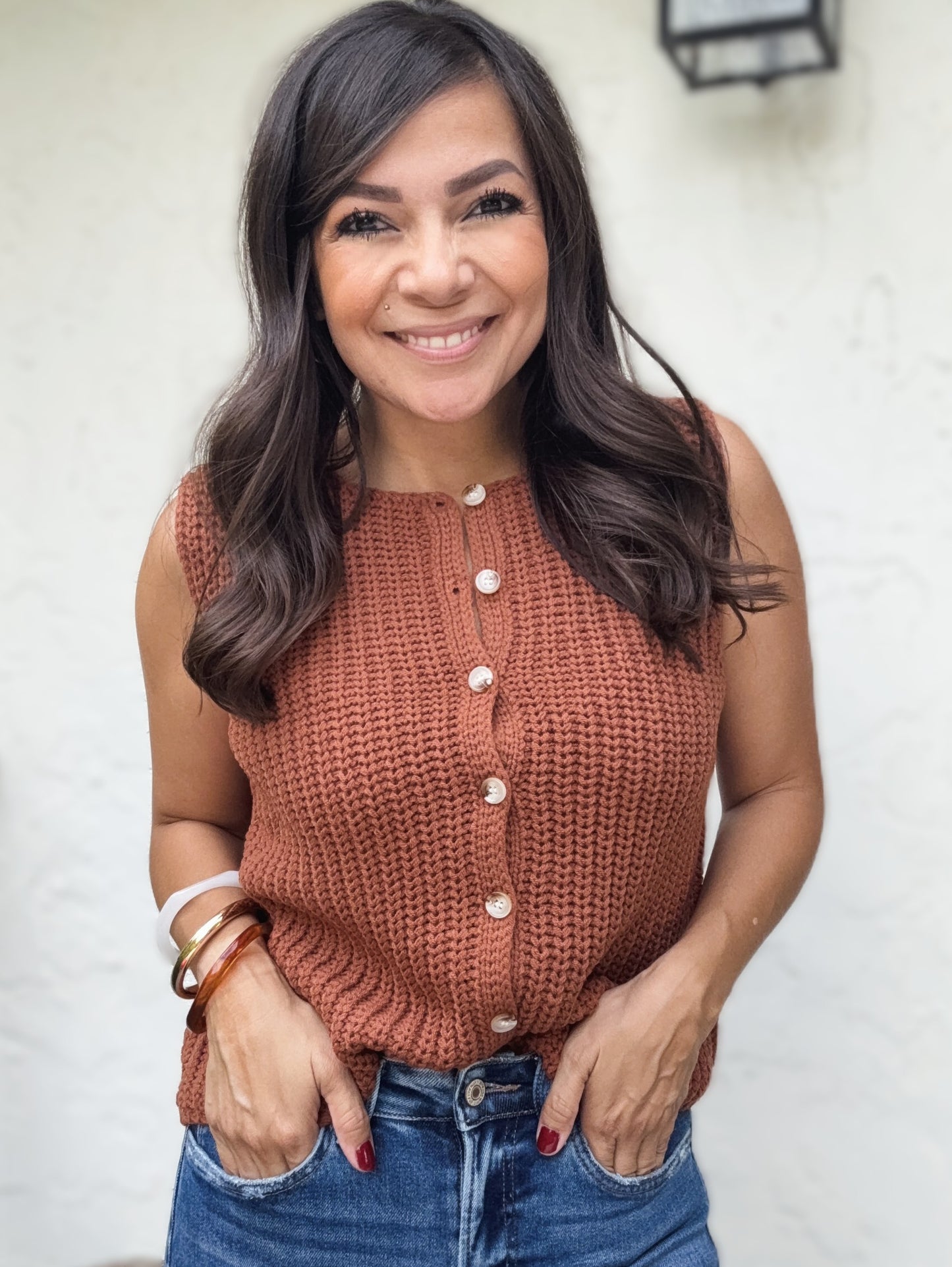 Sophia Button Up Sweater Vest