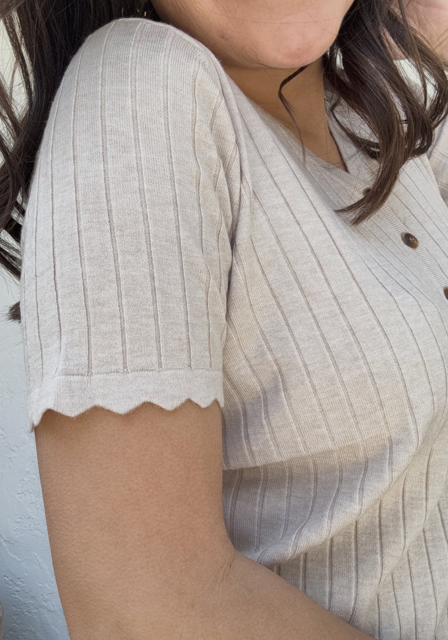Julianna Henley Knit Short Sleeve Top