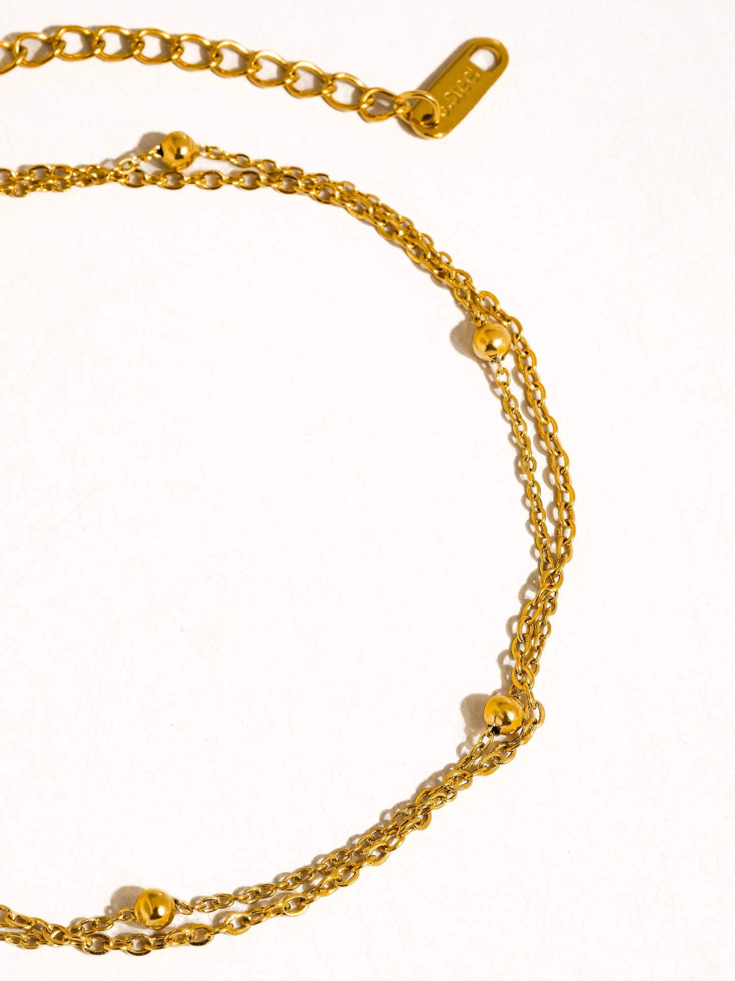 With You Non-Tarnish Layered Chain Anklet