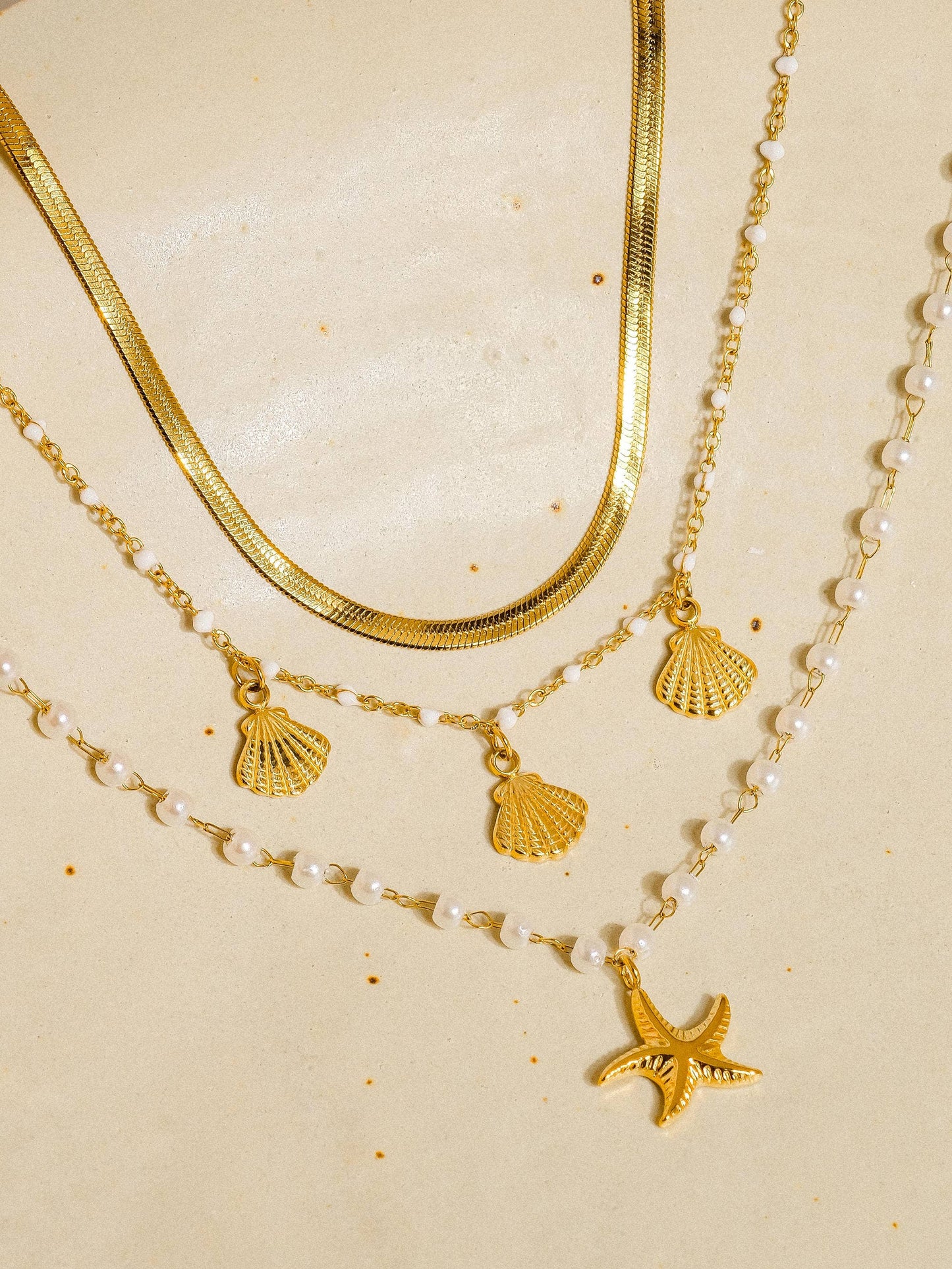 By Your Side Non-Tarnish Shell Pearl Bracelet Set