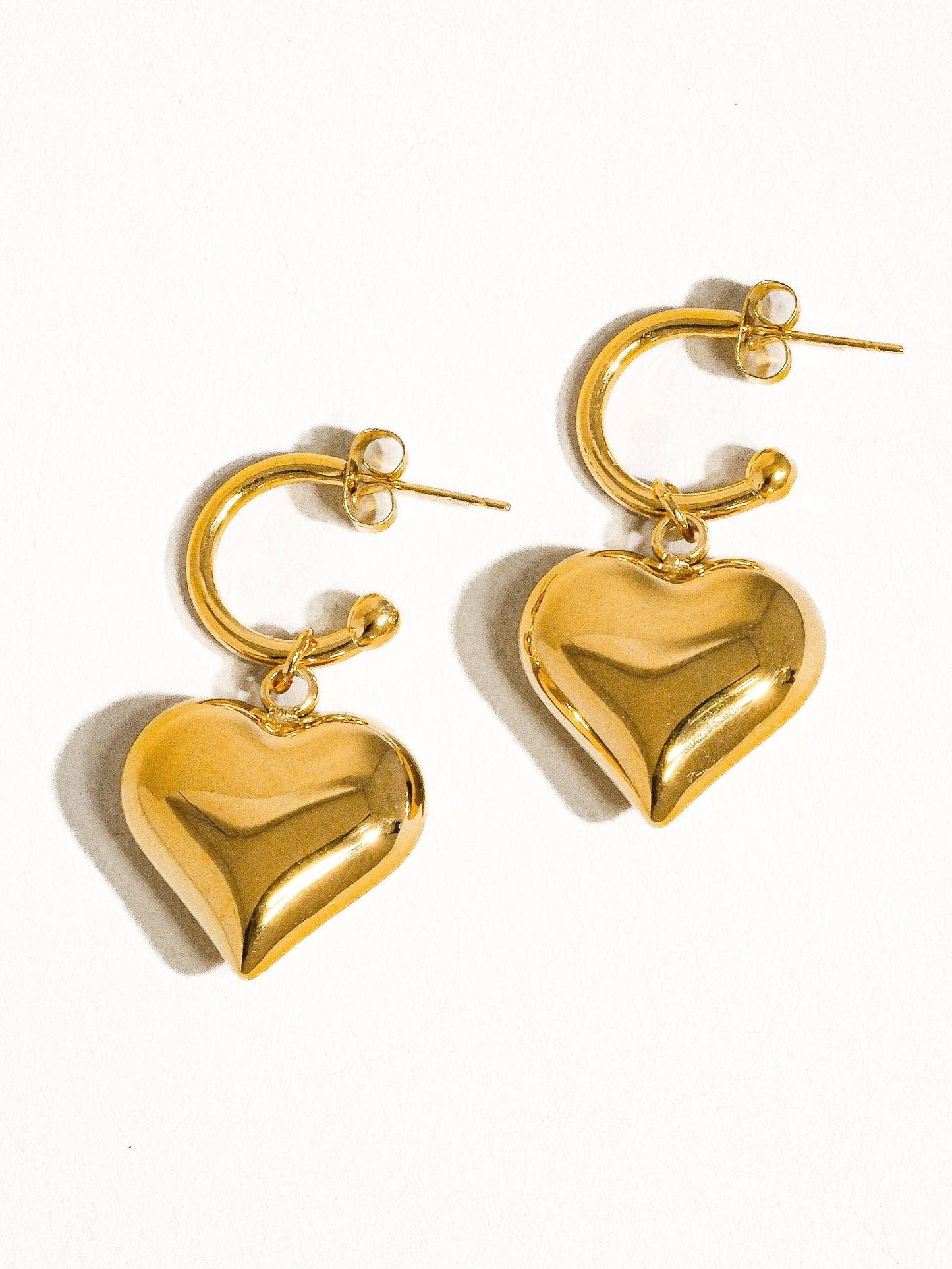 Falling For You Non-Tarnish Dangle Heart Earring