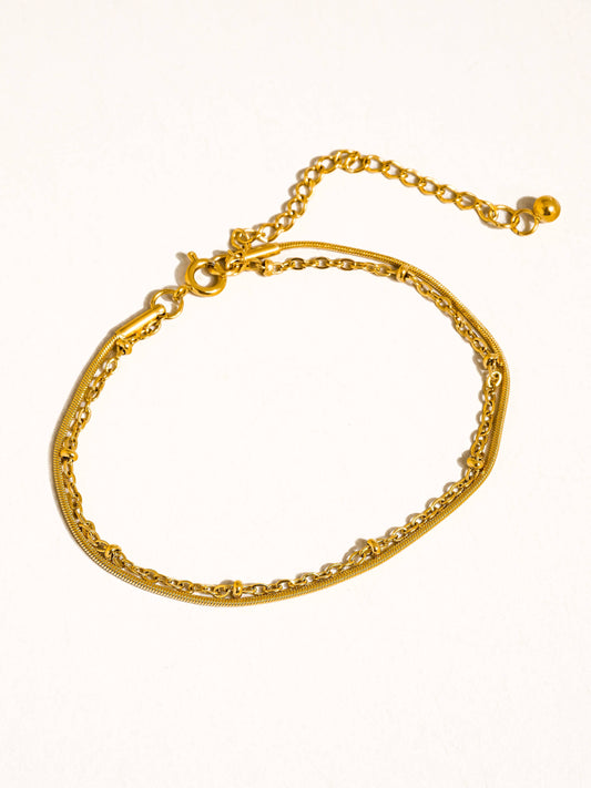 Miss You Much Classic Double Chain Bracelet
