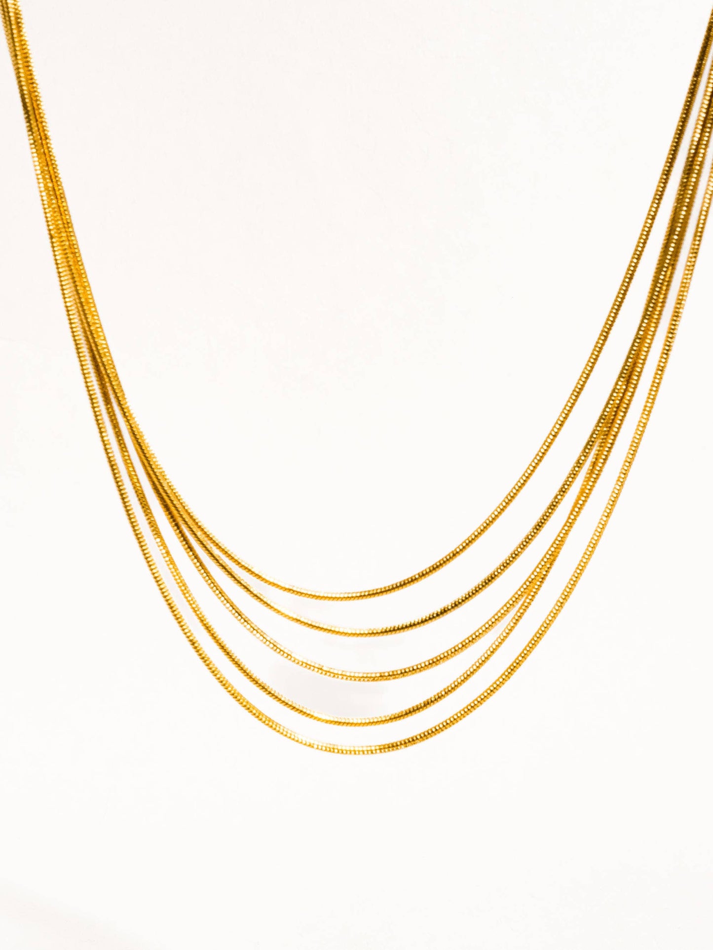 Don't Let Go Gold Non-Tarnish Layered Chain Necklace