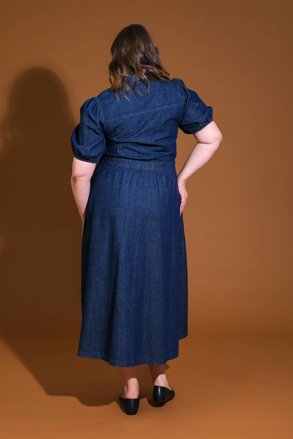 Vivienne Denim Midi Dress - Plus