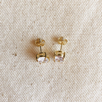 Tethered To You 18k Gold Filled Oval Stud Earrings