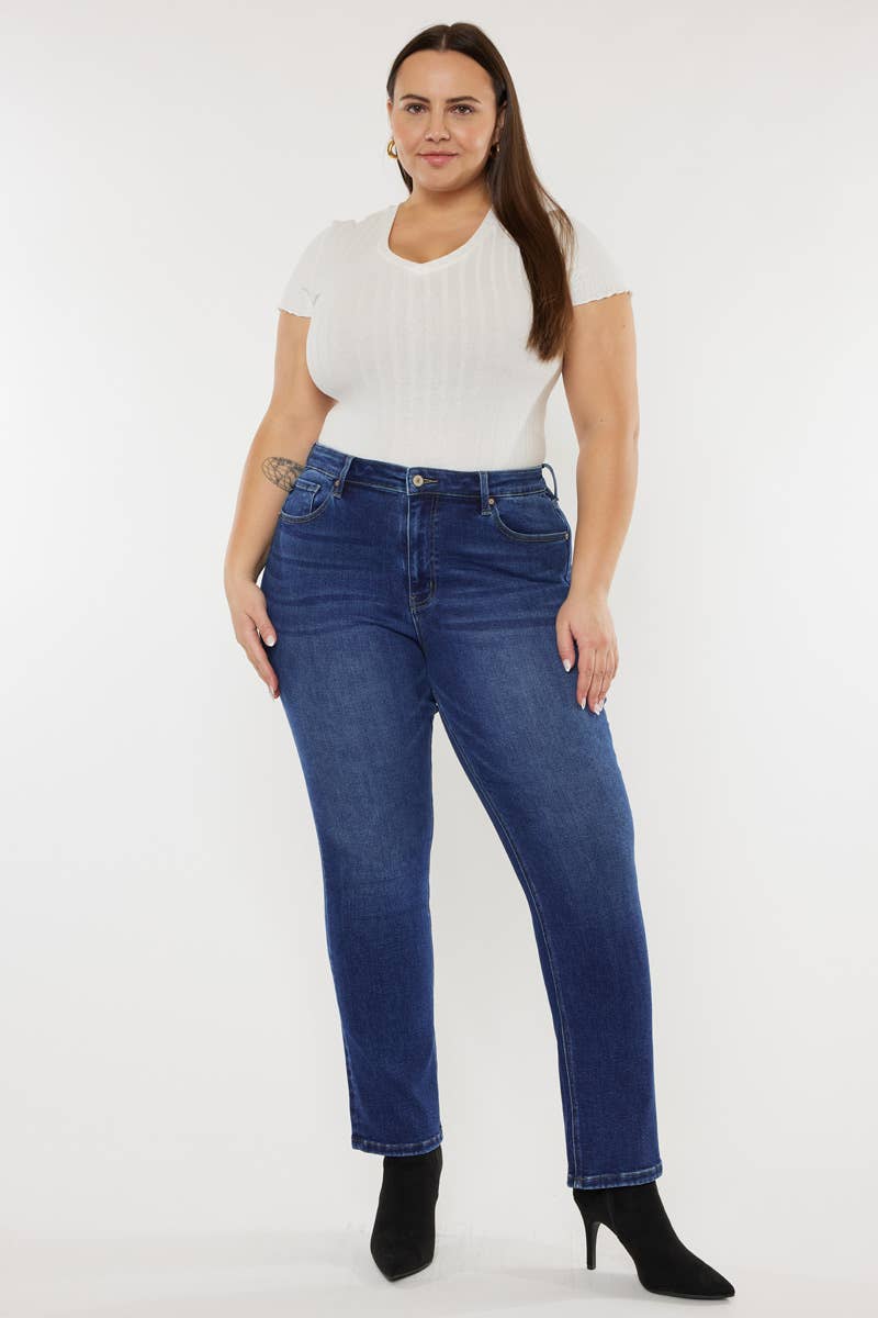 Kelsey High Rise Slim Straight Jeans - Plus