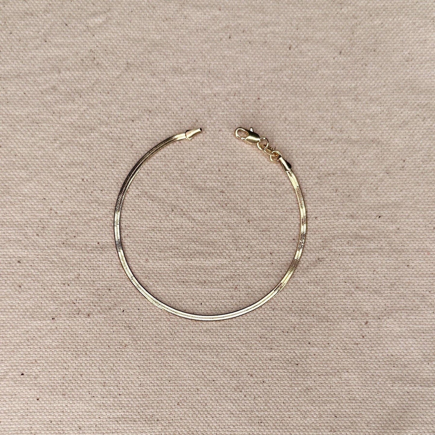 Not Without You 18k Gold Filled Herringbone Bracelet