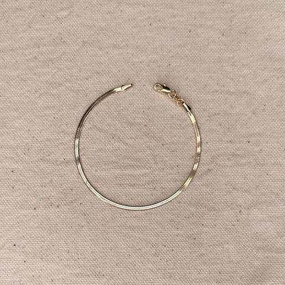 Not Without You 18k Gold Filled Herringbone Bracelet