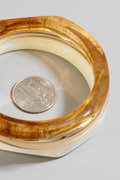 Remember Me Metallic And Acetate Bangle Bracelet Set