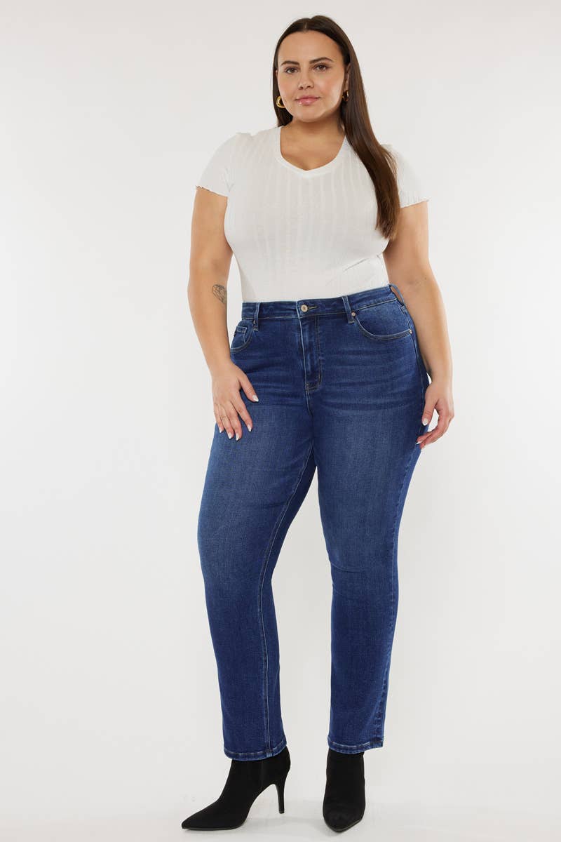 Kelsey High Rise Slim Straight Jeans - Plus