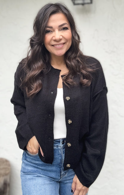 Anya Relaxed Fit Button-Down Cardigan