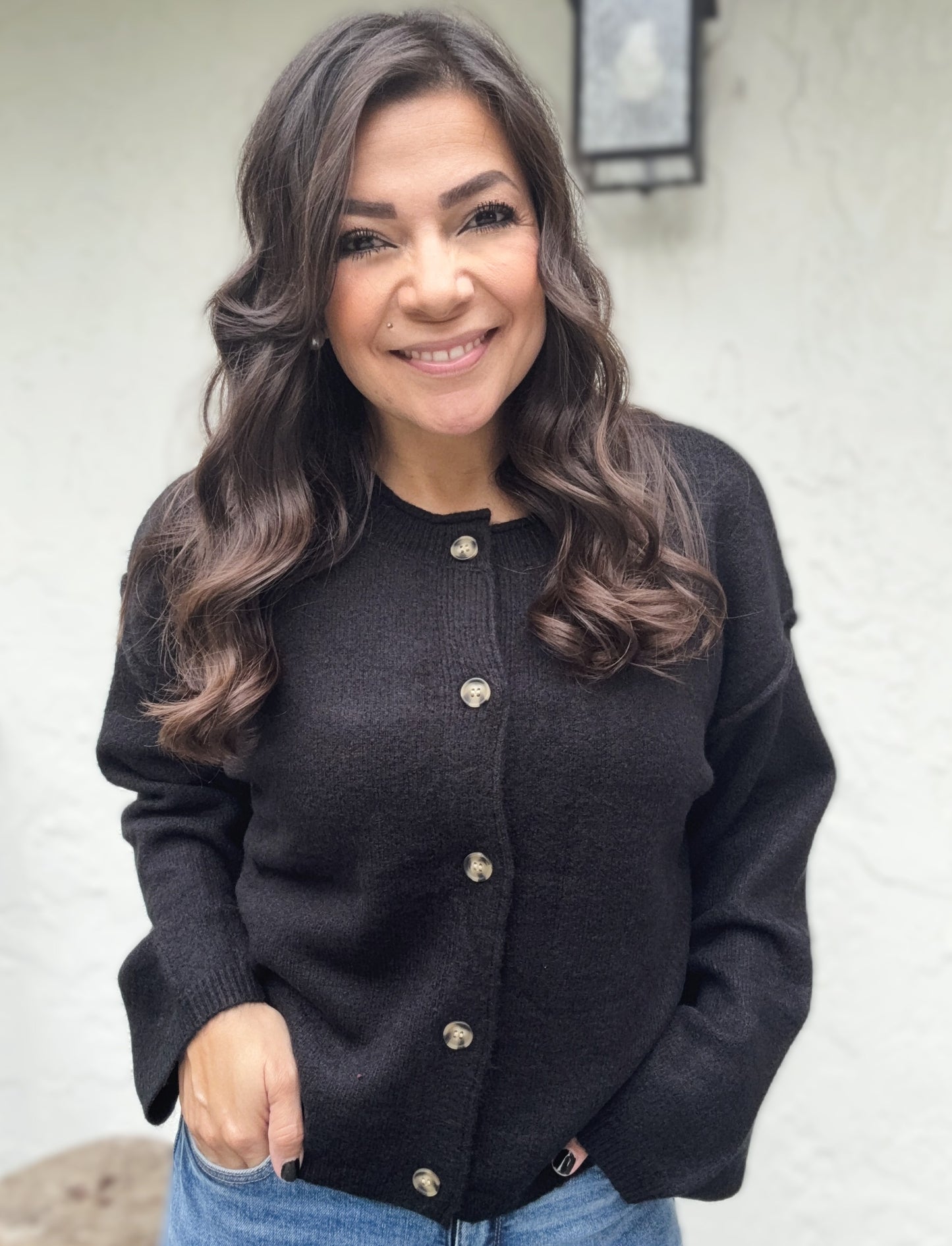 Anya Relaxed Fit Button-Down Cardigan