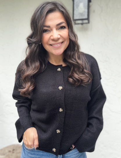 Anya Relaxed Fit Button-Down Cardigan