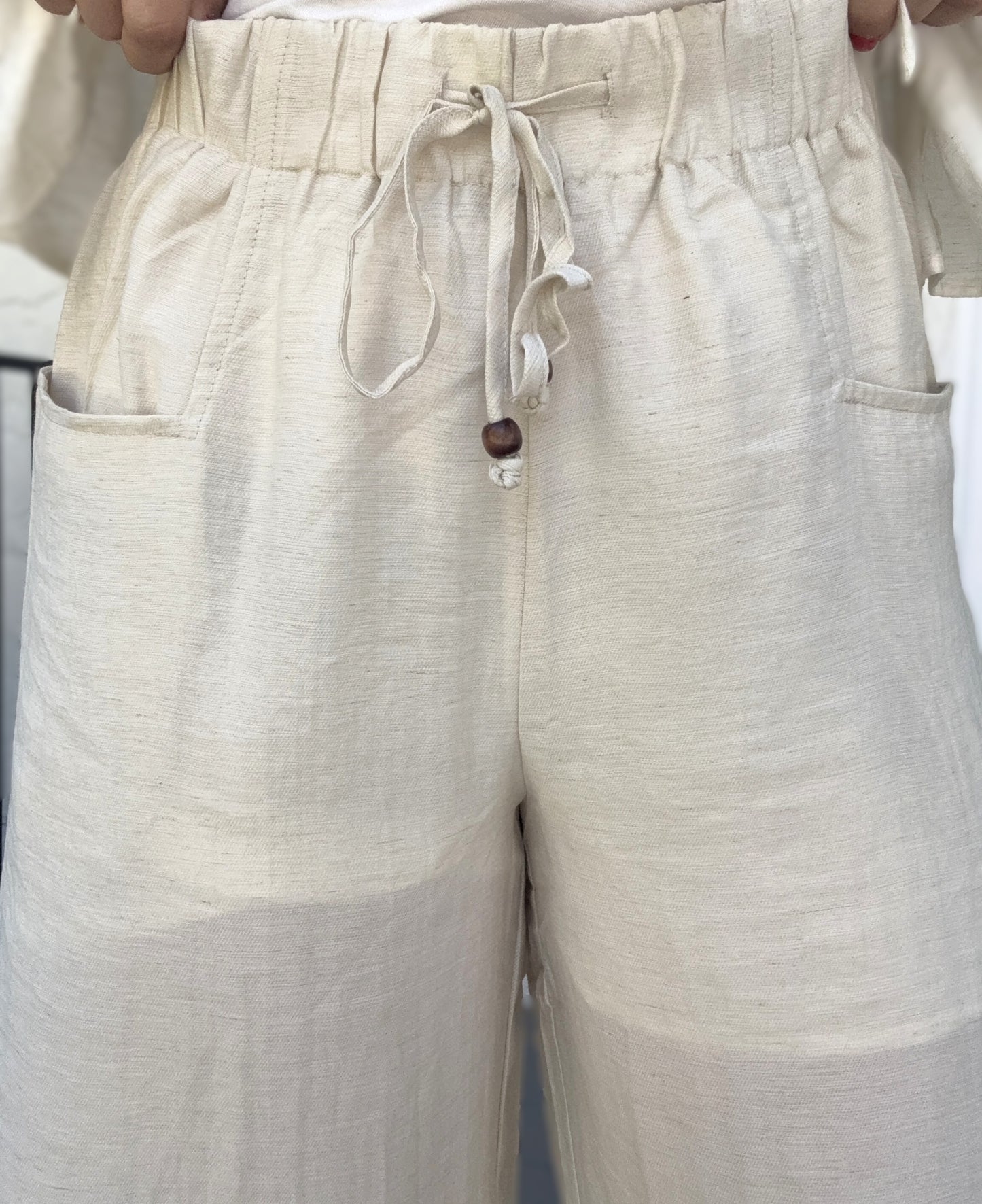 Arlo Linen Blend Relaxed Wide Leg Pants