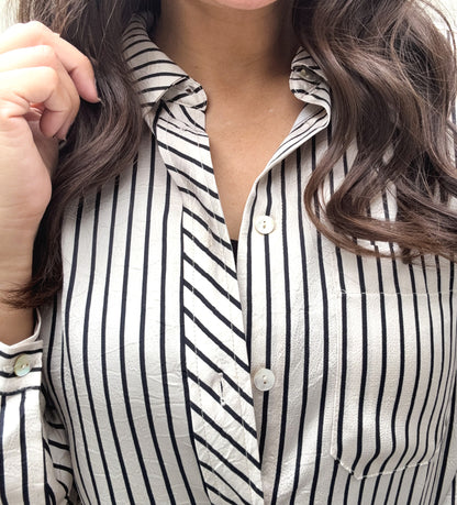 Astrid Striped Button Down Shirt