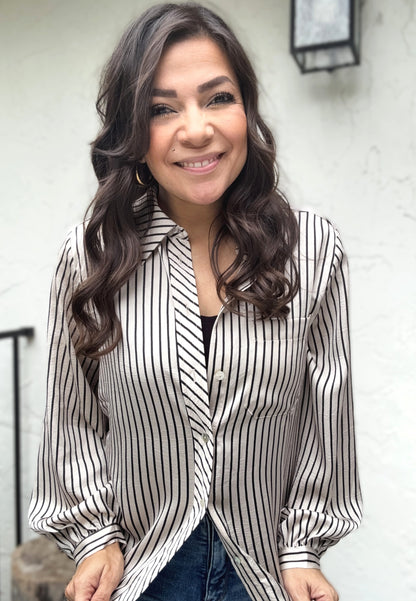 Astrid Striped Button Down Shirt