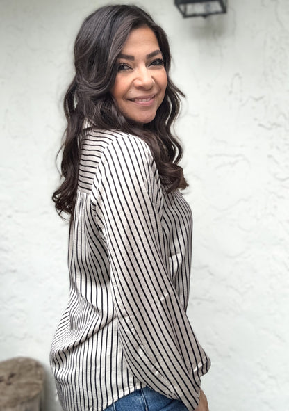 Astrid Striped Button Down Shirt