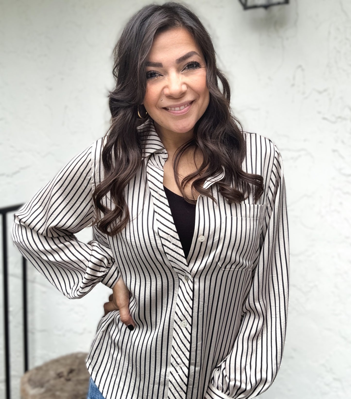 Astrid Striped Button Down Shirt