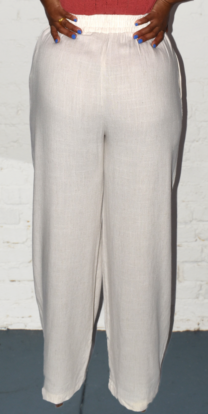 Aubrey Linen Pintuck Pants