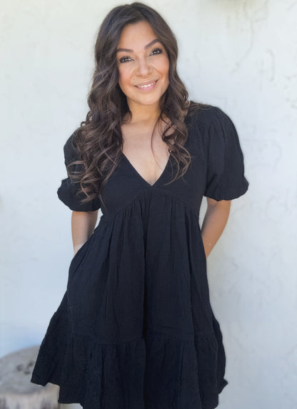 Austin Tiered Mini Dress with Back Cutout