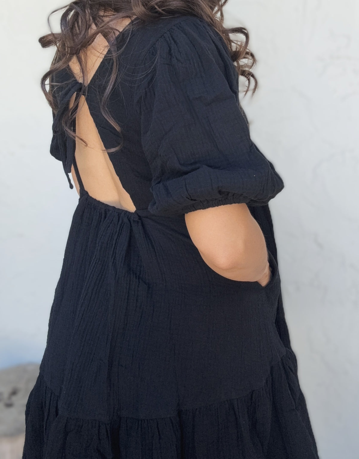 Austin Tiered Mini Dress with Back Cutout