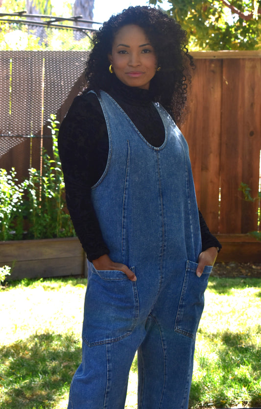 Becca Relaxed Denim Jumpsuit