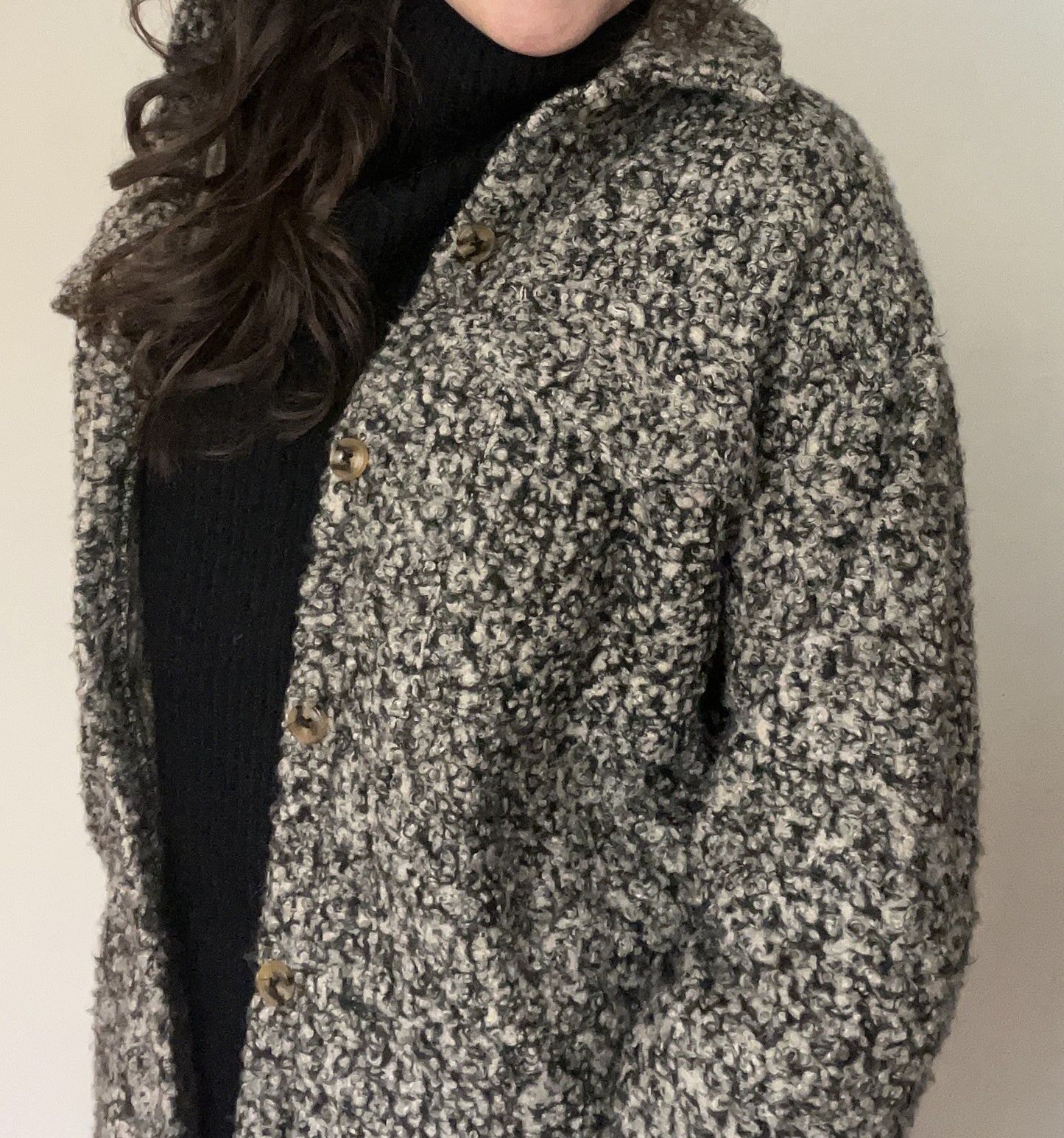 Cassidy Boucle Oversized Button Down Jacket