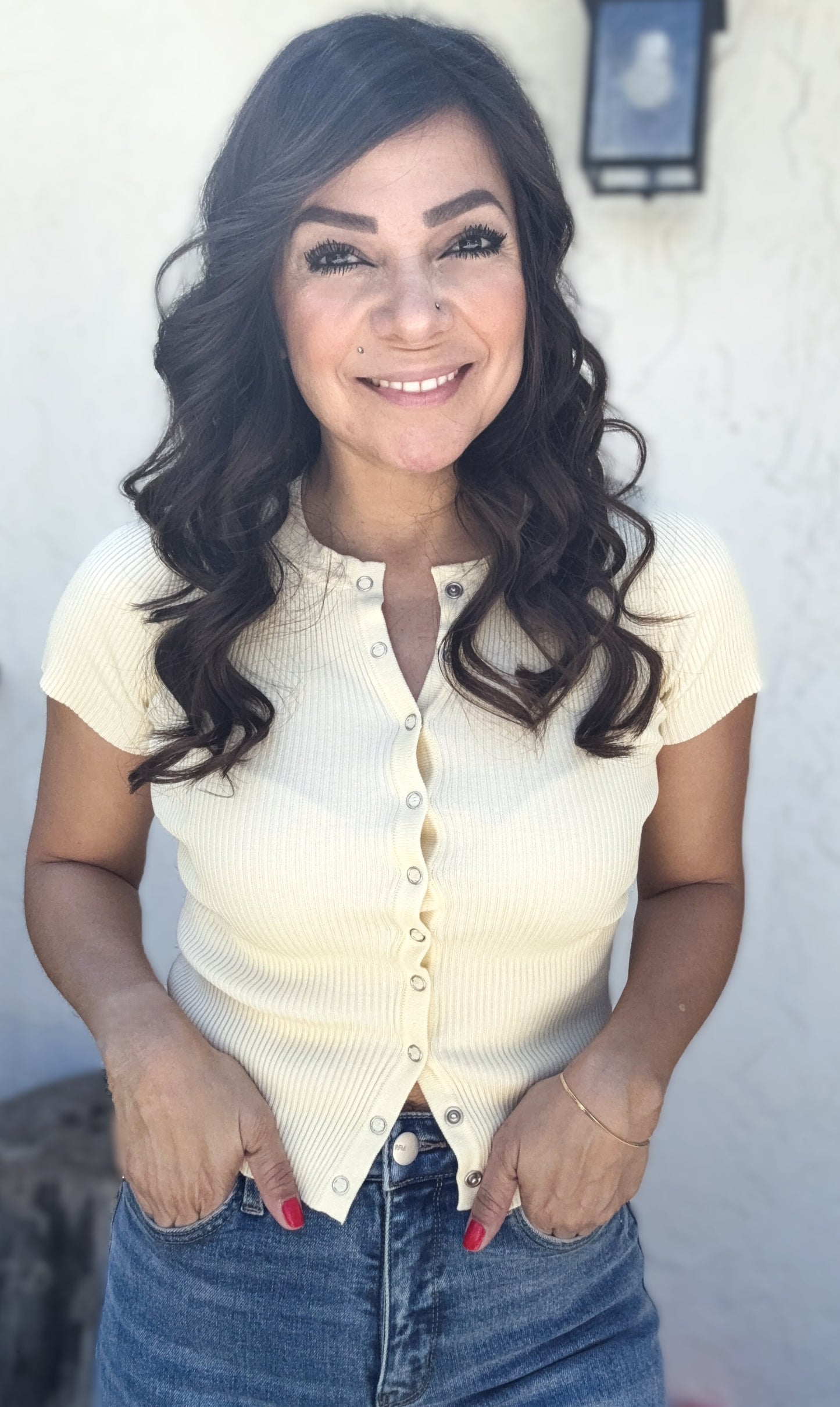 Cynthia Snap Button Sweater Knit Cardigan